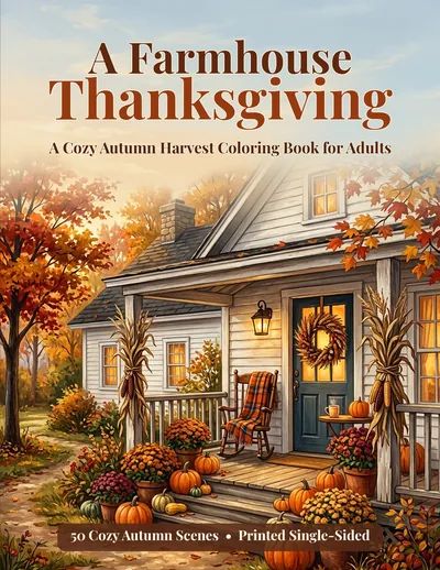 Cover of A Farmhouse Thanksgiving, by The New Ark Studio. Adults.