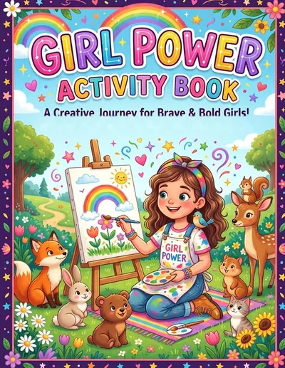 Cover of Girl Power Activity Book, by The New Ark Studio. Kids.